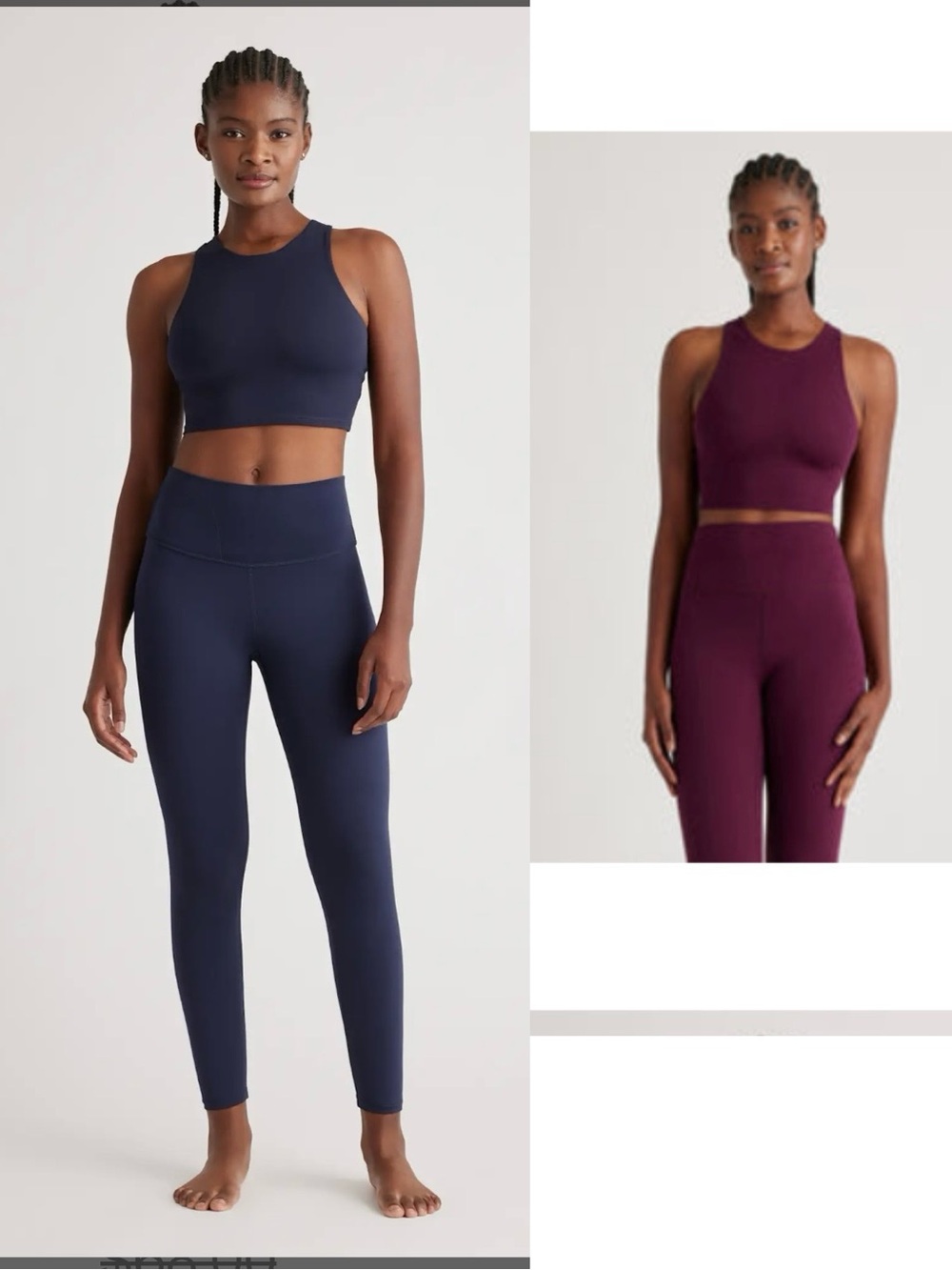 Quince Lot | 2 Sets | Ultra-Form High-Rise Pocket Leggings & Cropped Tank L/XL